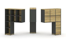 Concept Надставка высокая CN.ONV-001 Дуб Винченцо/Антрацит/Металл Антрацит 1099*350*1486 - Фото предпросмотра