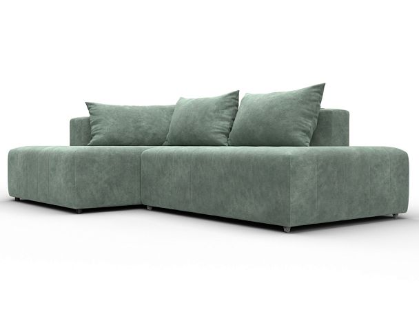 Диван угловой Лига-103 НПБ угол левый Велюр зеленый - Вид 3