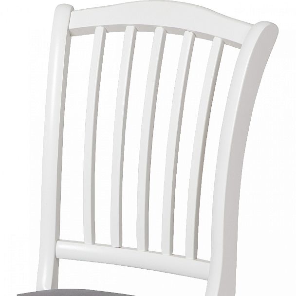 Комплект деревянных стульев с мягким сиденьем Элин Белый/Серый велюр, 3 шт. - Вид 6