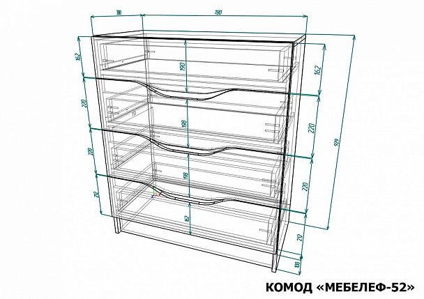 Комод Мебелеф-52 - Вид 2
