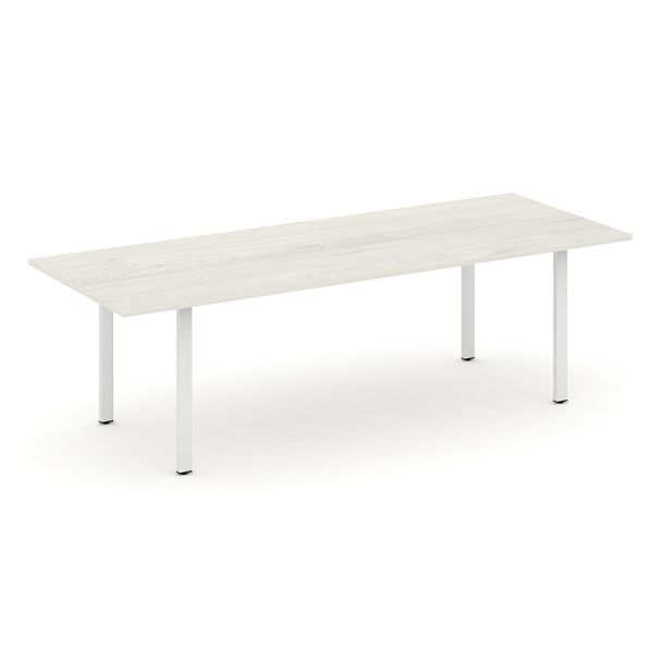 Style Project Direct Direct Стол переговорный SN-6P.SPRG-258.3 Дуб Наварра/Металл Белый 2580*980*750 - Вид 1