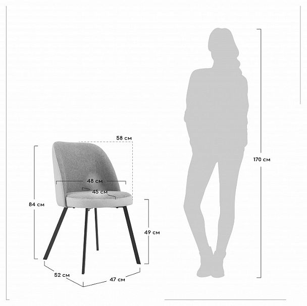 Стул Praga бирюзовый - Вид 9