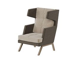 Aldo Кресло высокое с декором из пуговиц ALDB-01 Сан 03/Сан 06/Металл Капучино 790*960*1180 - Фото предпросмотра