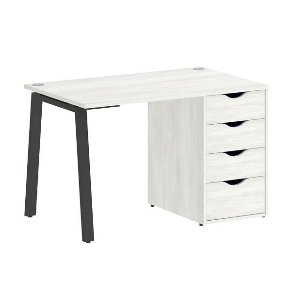 Home Office Стол письменный VR.SP-3-118.4.A Снежная патина/Антрацит металл 1180*720*750 - Вид 1