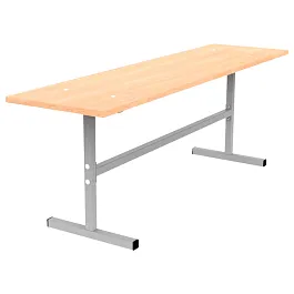 Скамья на 2 места "ССТ 1200", 1200х300х420 мм, каркас металл, сиденье ЛДСП бук - Фото предпросмотра