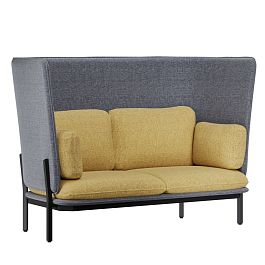 Stato Диван двухместный  с высокой спинкой STA-02 Matrix 543/Matrix 994/Металл Черный 1820*900*1200 - Фото предпросмотра