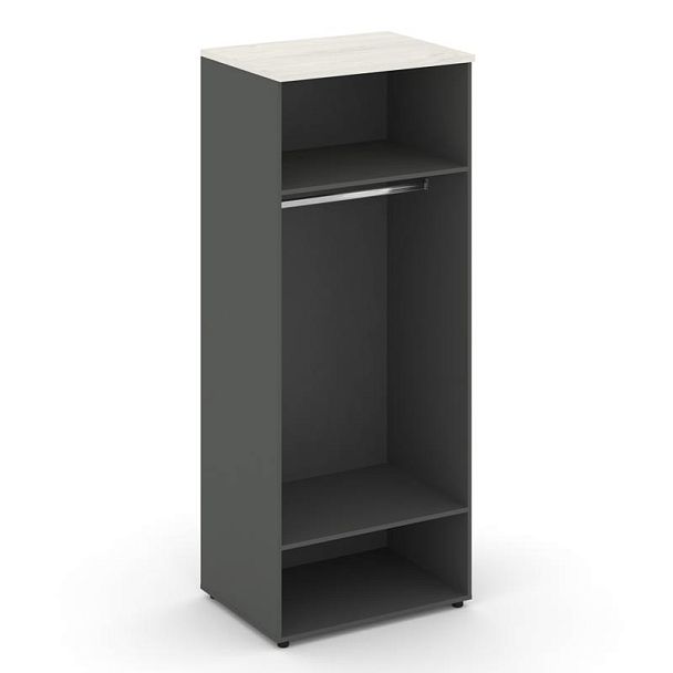 Стайл Проджект Гардероб широкий глубокий SN.GB.E-004 Антрацит/Дуб Наварра/Черный Ручки 796*600*1982 - Вид 2