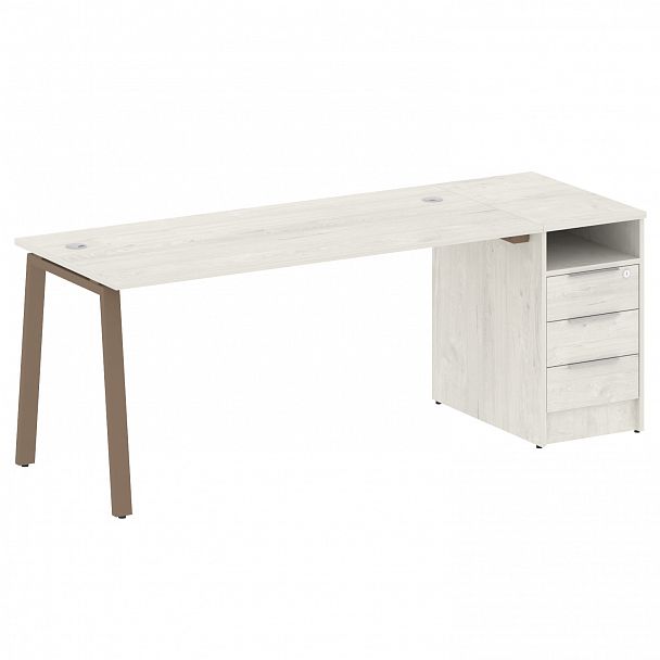 Рабочая станция "Metal System" БА.РС-СТП -1.4 дуб наварра/мокко - Вид 1