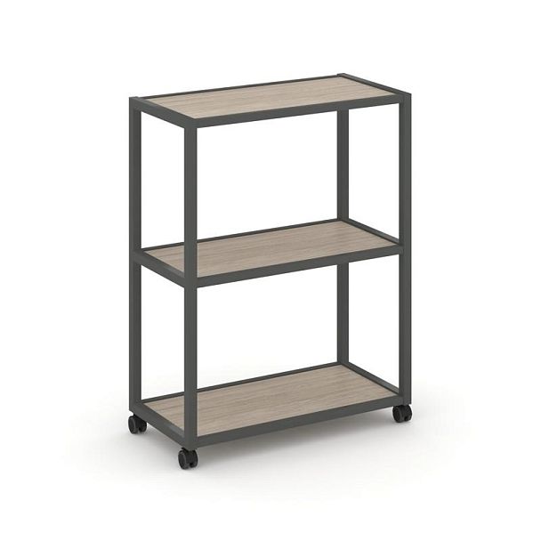 Shelf Mobile Стеллаж 3 уровня 1 секция VR.LT-STK-301.06 Дуб Аттик/Металл Антрацит 600*400*1046 - Вид 1