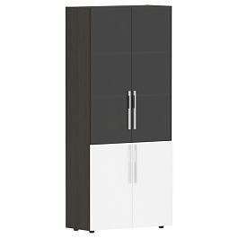 Шкаф комбинированный СП-064-25-16 Белый глянец/Дуб Мореный 900х450х2010 KANON - Фото предпросмотра