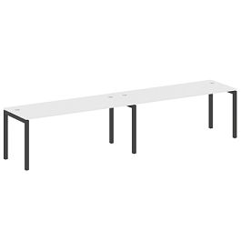 Metal System Quattro Р. ст. на 2 раб. места на П-образном м/к 50БП.СМ-2.5 Белый/Антрацит металл 3600*720*750 - Фото предпросмотра