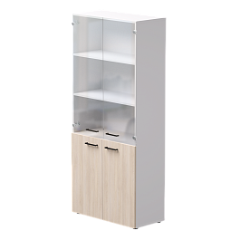 Шкаф комбинированный Everprof EVO 800х383x1835 Белый/Дуб Соната - Фото предпросмотра