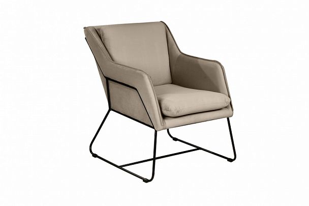 Кресло Alex, бархат пепельно-бежевый 25 - Вид 1