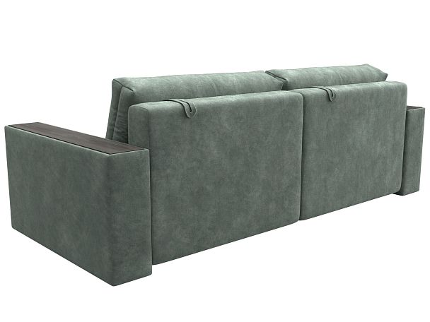 Диван прямой с декором Лига-049 НПБ Велюр зеленый - Вид 5