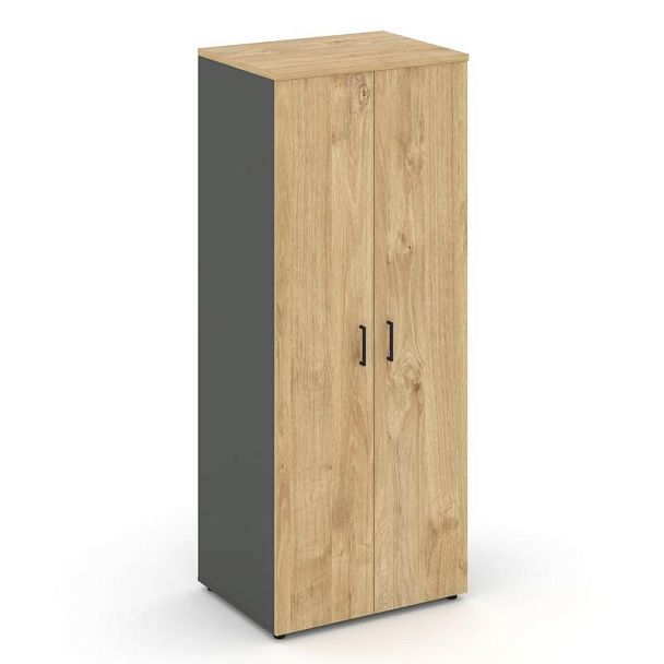 Стайл Проджект Гардероб широкий глубокий SN.GB.E-004 Антрацит/Тиквуд Светлый/Черный Ручки 796*600*19 - Вид 1