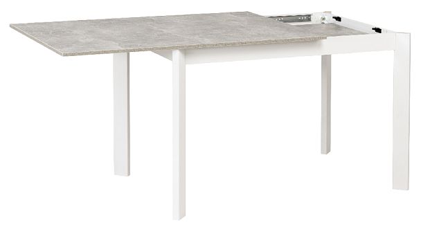 Стол деревянный кухонный раскладной Стил 110(150)*70 Бетон/Белый - Вид 4