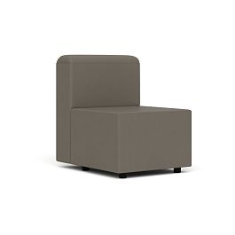 Прямая секция Юнона Un/pr экокожа серо-коричневая CN6 - Фото предпросмотра