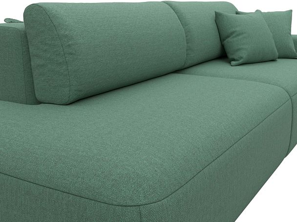 Диван прямой Лига-036 НПБ Модерн подлокотник справа Рогожка зеленый - Вид 4