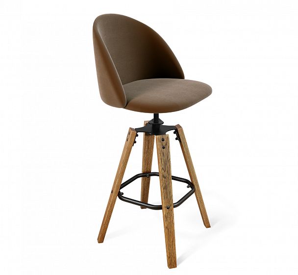 Стул барный Sheffilton SHT-ST35/S93 кофейный ликер/браш.коричневый/черный - Вид 1