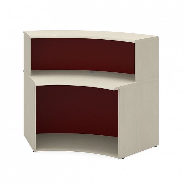 Стойка-ресепшн "Технофорвард" ПК-ТФ-СКР149Х80-В1-265 клен/красный - Вид 1