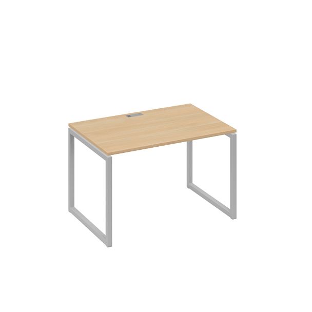 Стол письменный на металлокаркасе QUATTRO A4 А4 Б4 023 БП натуральный дуб / металлокаркас серый - Вид 1