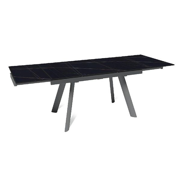 Стол раскладной Stone (140+40+40), керамика матовая Black Gold - Вид 4