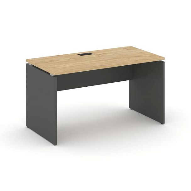 Стайл Проджект Стол письменный SN-D.SP-002 Тиквуд Светлый/Антрацит NEW/Черная Заглушка 1180*600*750 - Вид 1