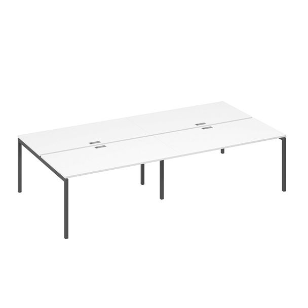 Рабочая станция на металлокаркасе DUE (4х160) A4 А4 Б2 178-2 БП белый премиум / металлокаркас антрацит - Вид 1