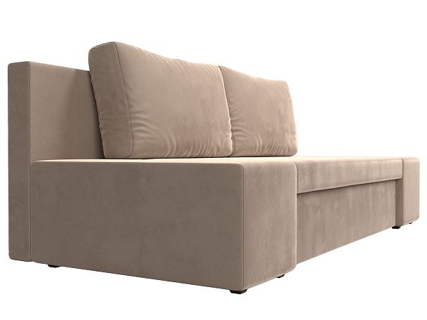 Диван прямой Сан Марко (полностью велюр бежевый) - Вид 3