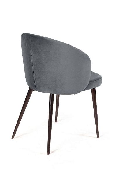 Стул Mont Blanc, бархат светло-серый 26 / черный конус - Вид 7