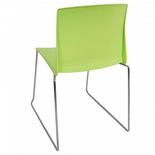 Стул Pull (пруток) каркас Хром, салатовый, стопируемый - Вид 3