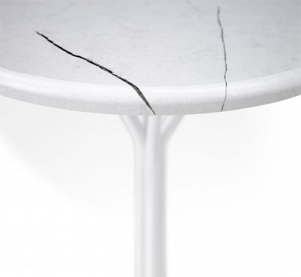 Столик кофейный Sheffilton SHT-CT12-1 белый муар/белый мрамор - Вид 5