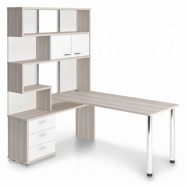 Стол компьютерный СР-420/170 Карамель/Белый левый - Вид 1