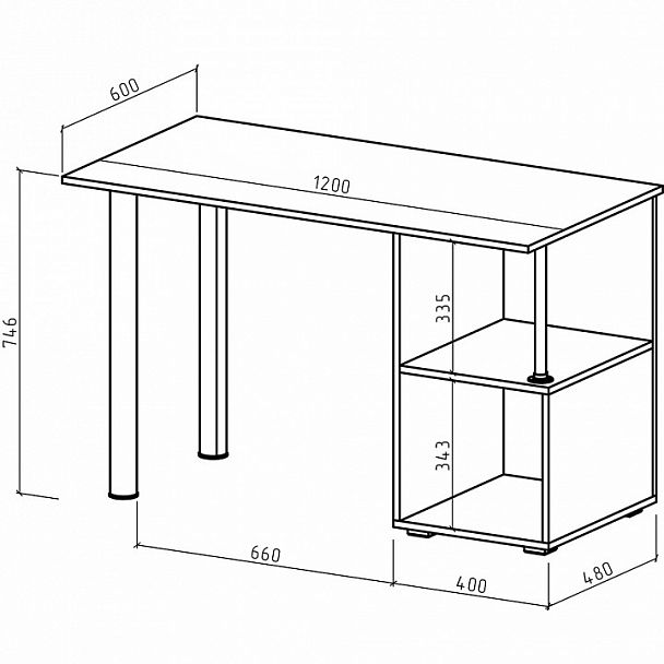Стол письменный Имидж-64 - Вид 2