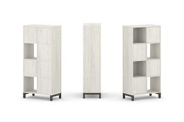 Стайл Проджект Набор стеллажа 1 сторон., 4 яр. SN.NS-421 Дуб Наварра/Металл Антрацит 754*400*1615 - Фото предпросмотра