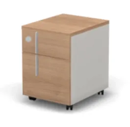 RAC021-40x50 ACCORD Тумба, 1 ящик+1 файлбокс, левая 408х500х557 Акация Шеффилд/Серый камень - Фото предпросмотра