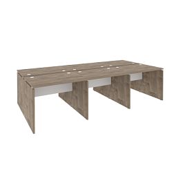 Onix Рабочая станция O.D.RS-6.1.7 Тиквуд темный/Белый бриллиант 2940*1475*750 - Фото предпросмотра