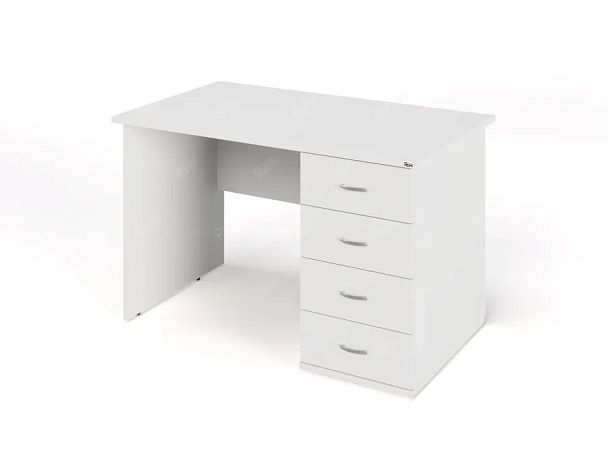 ЛАЙТ / LIGHT RLG008-12x7R Однотумбовый стол 120x70x75 Белый - Вид 1