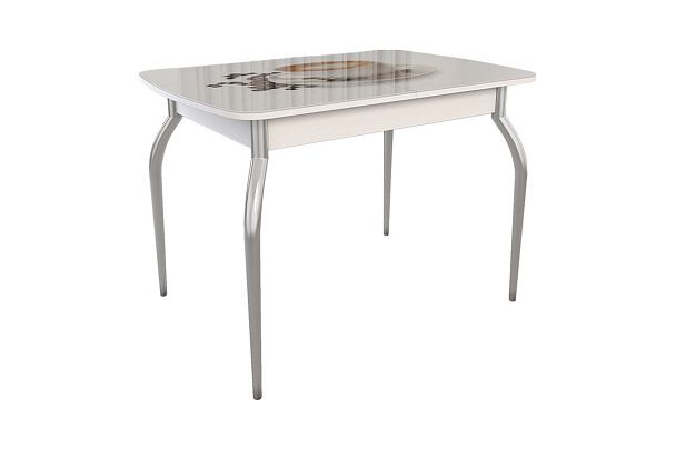 Стол обеденный раздвижной Танго KM-0215.1859 белый/Кофе - Вид 2