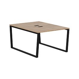 Стол 2-х местный EVWST 1116 Дуб Денвер светлый/Черный 1160х1606х750 EDIS - Фото предпросмотра
