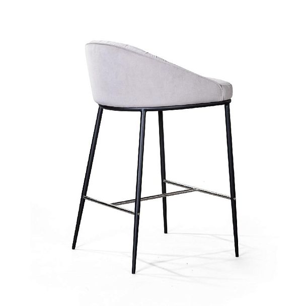 Стул полубарный Barkley, микровелюр серый - Вид 6