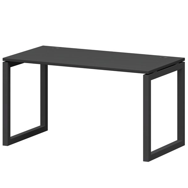 Стол на металлокаркасе СМС25-О-16К.73.Пр50 Графит/Антрацит 1600x730x750 Смарт - Вид 1