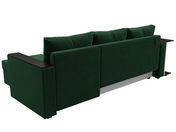 Угловой диван Атланта Лайт правый (полностью велюр зеленый) - Вид 5