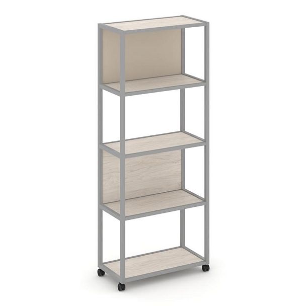 Shelf Mobile Стеллаж 5 уровней 1 секция VR.LT-STK-503.12 Денвер Светлый/Металл Серый/W-04 1200*400*2000 - Вид 1