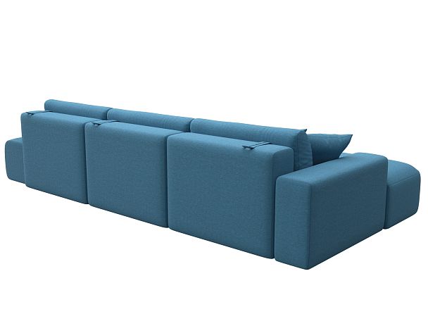 Диван угловой Лига-036 НПБ Модерн Лонг левый угол Рогожка голубой - Вид 6