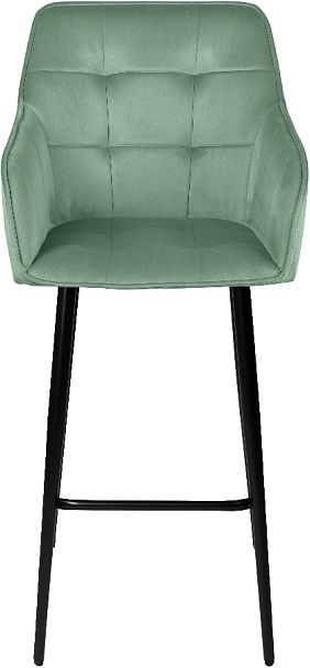 Комплект барных поворотных кресел Мони К, Confetti aquamarine/черный, 2 шт. - Вид 3