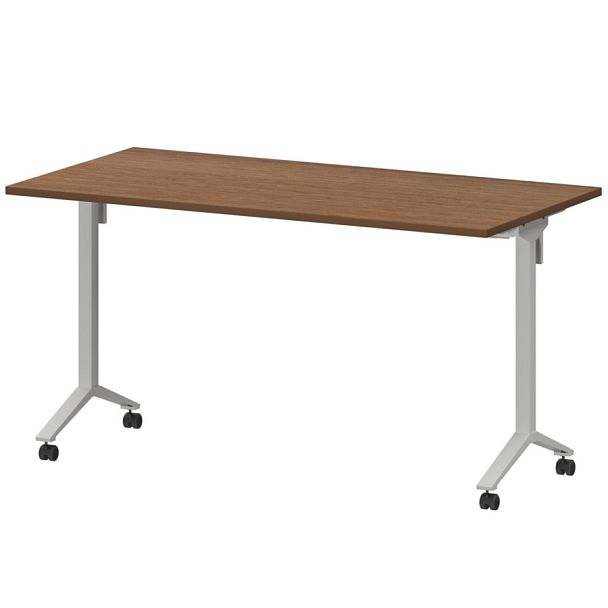 Стол мобильный складной МБ22-140.70 Орех/Белый 1400x700x750 Моби - Вид 1