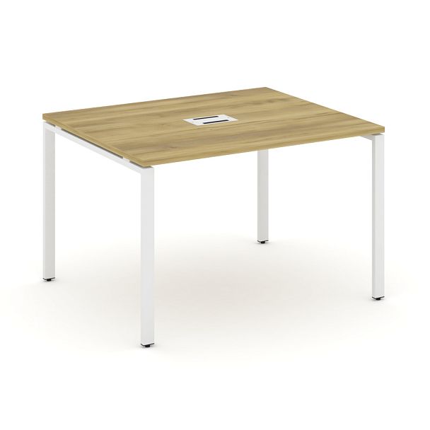 Concept Стол переговорный (1 столешница) CN.PRG-012 Дуб Винченцо/Металл Белый 1180*980*750 - Вид 1