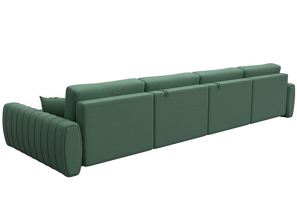 Диван П-образный Лига-057 НПБ Лонг Рогожка зеленый - Вид 5