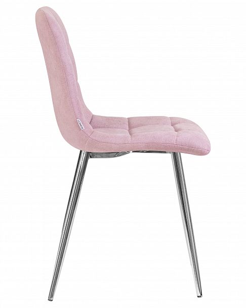 Стул обеденный DOBRIN ALEX (хром ножки, сиреневая ткань (UF860-04B)) - Вид 3